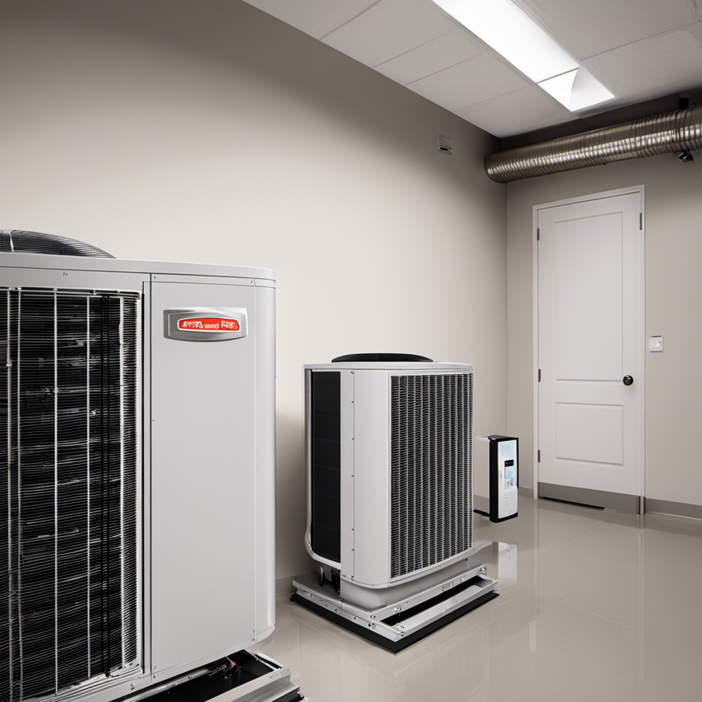 An image showcasing two contrasting HVAC systems side by side