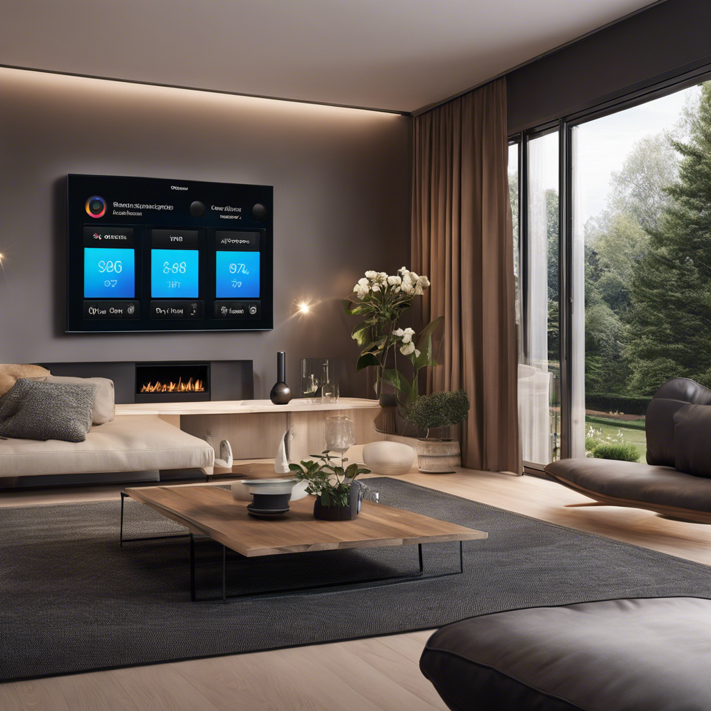 An image showcasing a cozy living room with multiple temperature zones