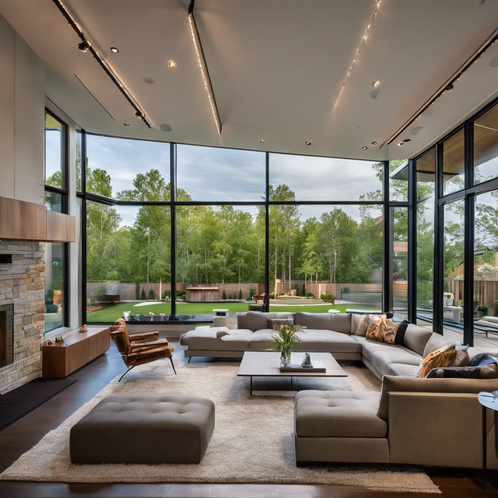 An image showcasing a modern, energy-efficient HVAC system seamlessly integrated into the architecture of a newly constructed Tulsa home, highlighting its impact on comfort, air quality, and sustainability